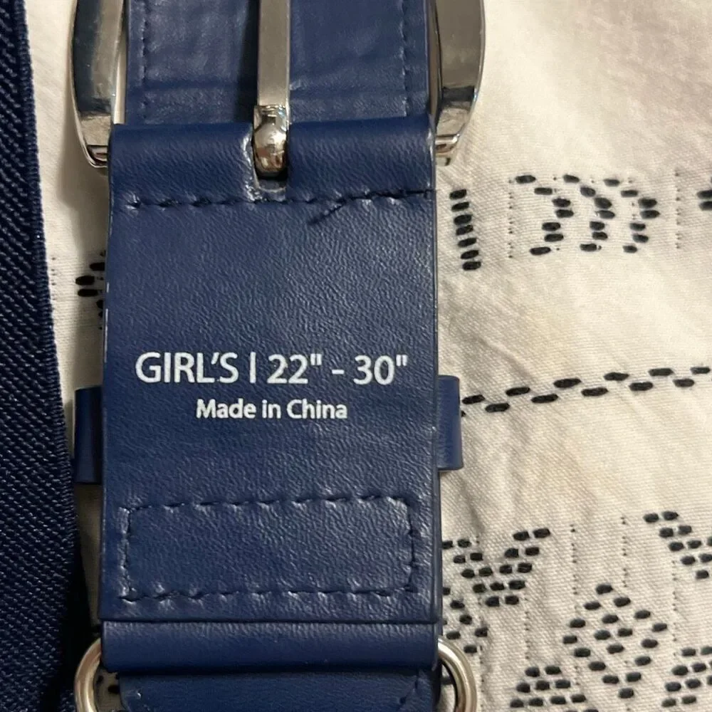 Girls Softball Belt Bundle – Under Armour Orange Elastic Belt & Navy Blue Stretc